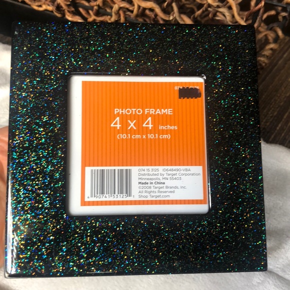 Target Other - NWT Photo Frame Resin Sparkle 4x4 Square